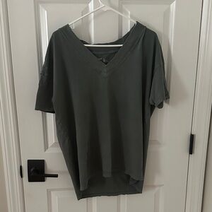 Women's V-Neck Green Top
